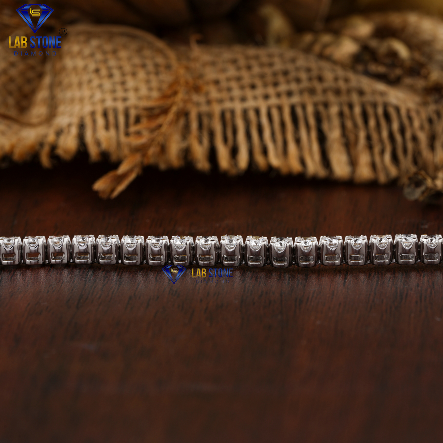 4.66 TDW Round Cut Diamond Tennis Bracelet