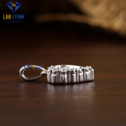 0.014 TDW Round Cut Diamond Heart Pendant