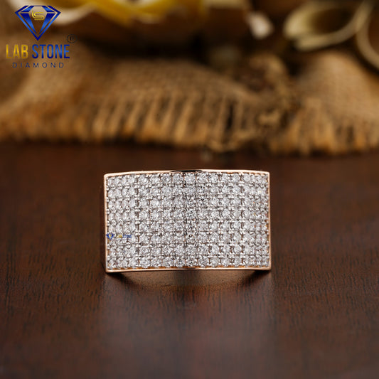 1.71 TDW Round Cut Diamond Men’s Engagement Ring