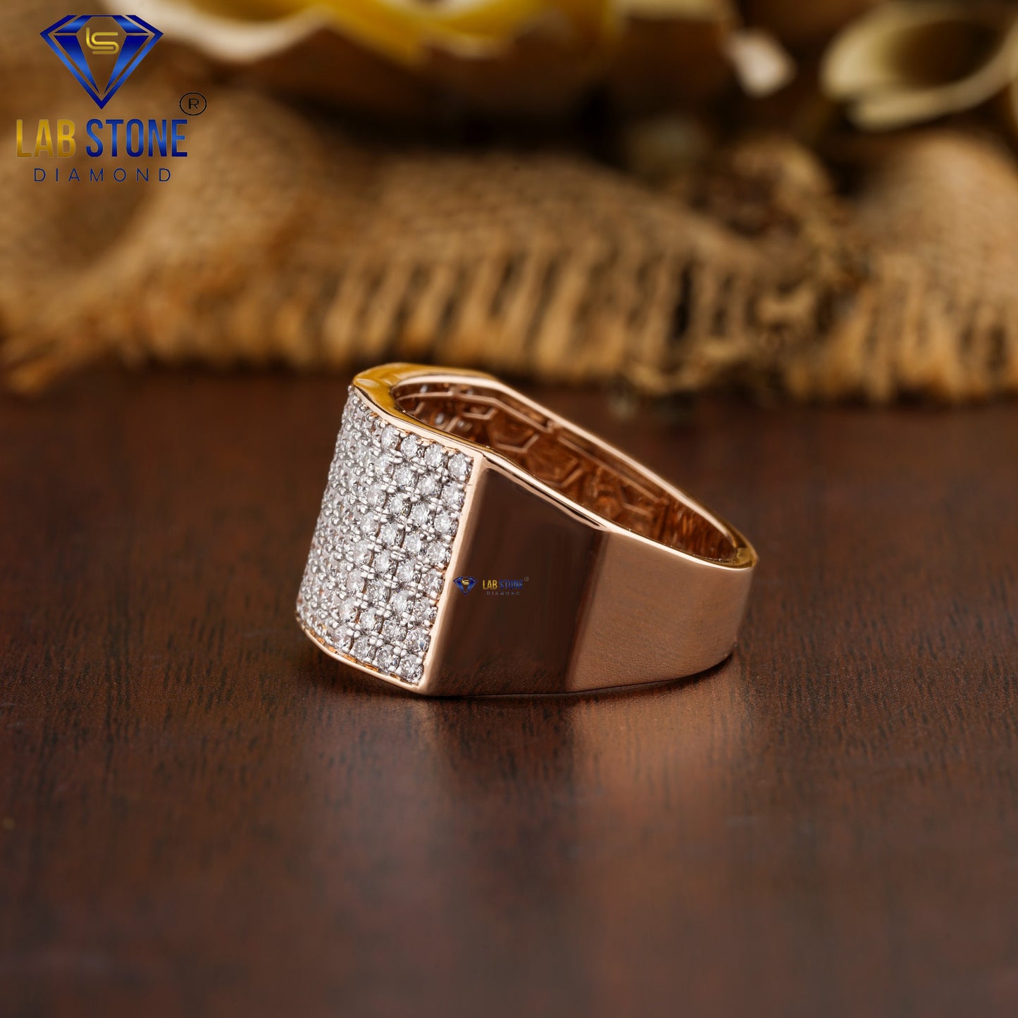 1.71 TDW Round Cut Diamond Men’s Engagement Ring