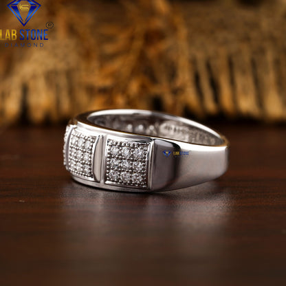 0.51 TDW Round Cut Men's Diamond Band Ring