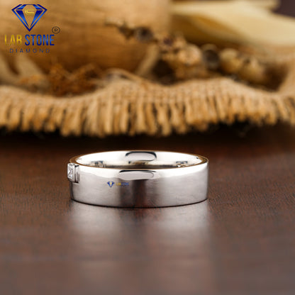 0.12 TDW Princess Cut Diamond Men’s Band Ring