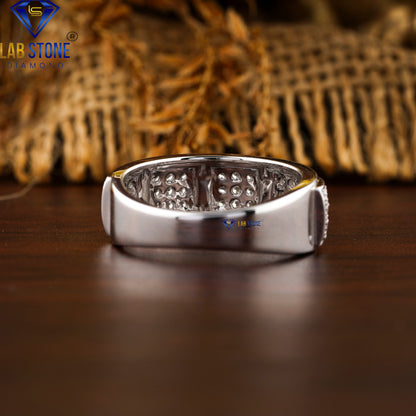0.51 TDW Round Cut Men's Diamond Band Ring