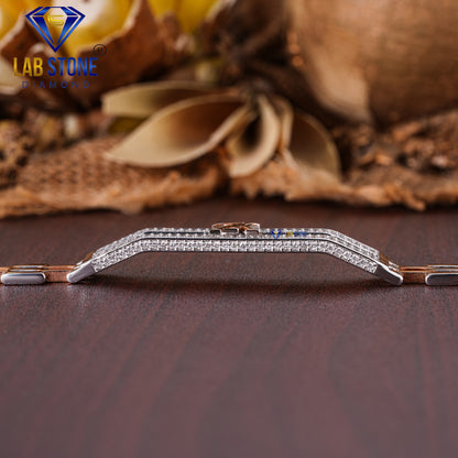 1.36 TDW Round Cut Diamond Slider Bracelet