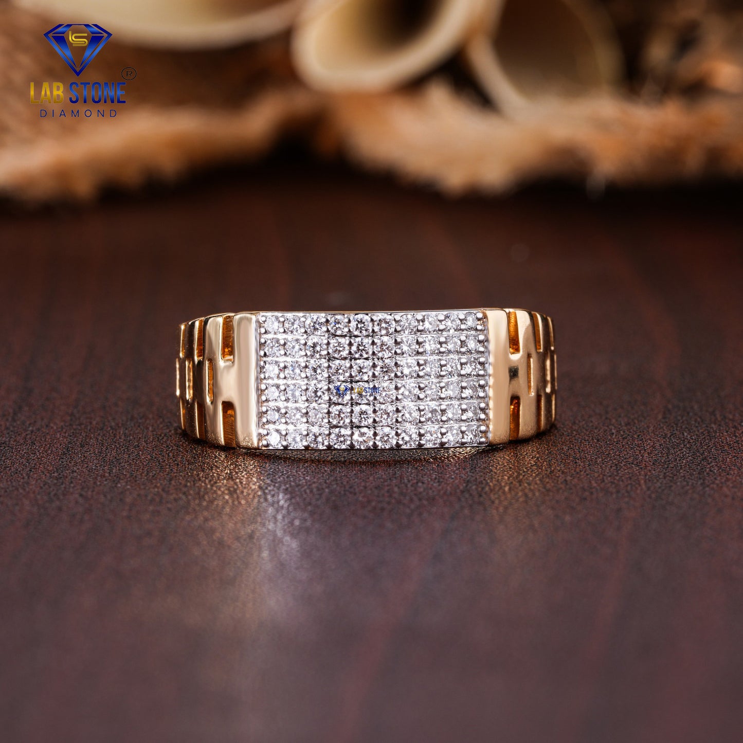 0.30 TDW Round Cut Diamond Men's Engagement Ring