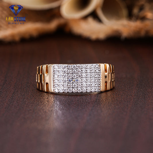 0.30 TDW Round Cut Diamond Men's Engagement Ring