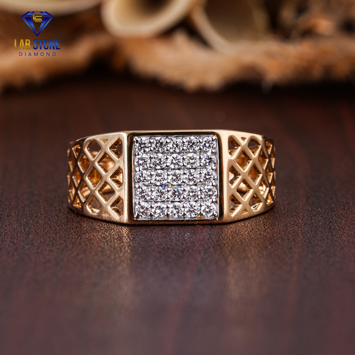 0.45 TDW Round Cut Diamond Men's Engagement Ring