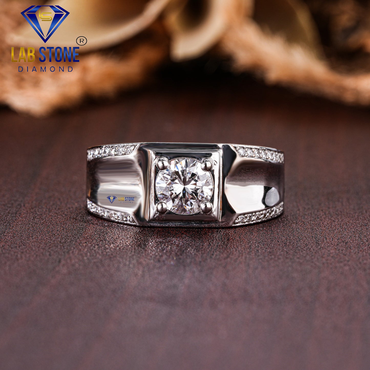 1.08 TDW Round Cut Men’s Diamond Engagement Ring