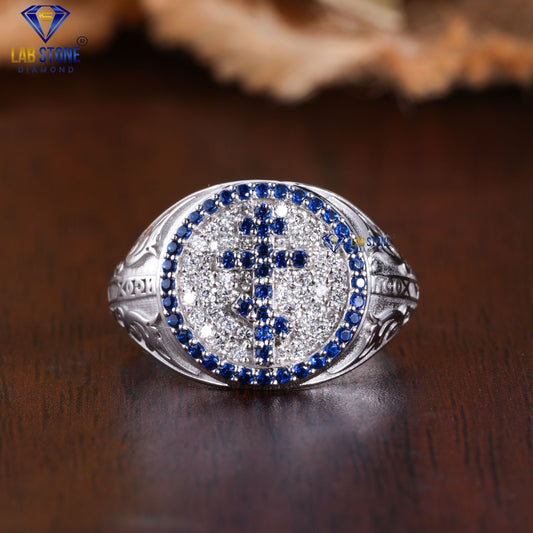 0.35 TDW Round Cut Diamond & Gemstone Ring