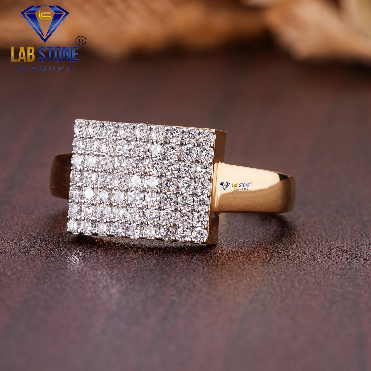 0.65 TDW Round Cut Diamond Men's Engagement Ring