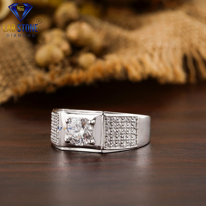 1.37 TDW Round Cut Men’s Engagement Diamond Ring