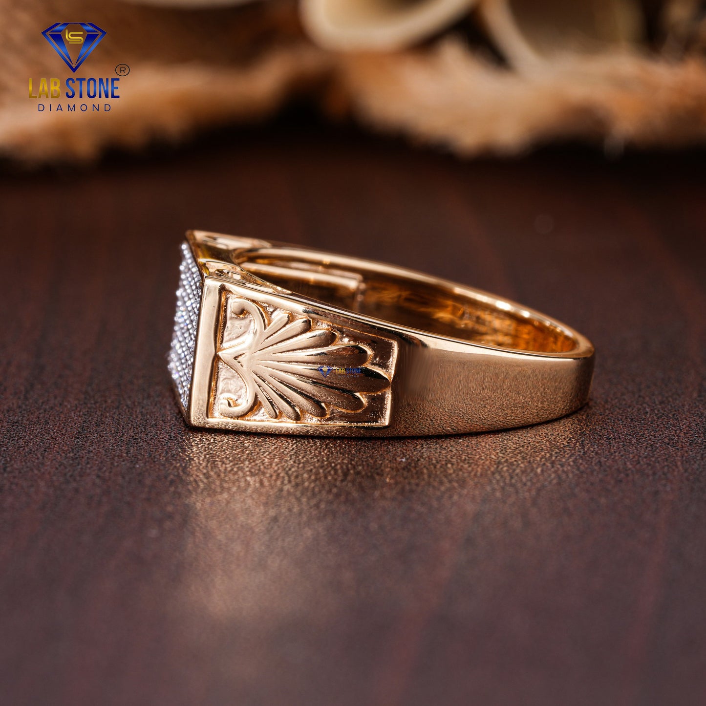 0.45 TDW Round Cut Diamond Men's Engagement Ring