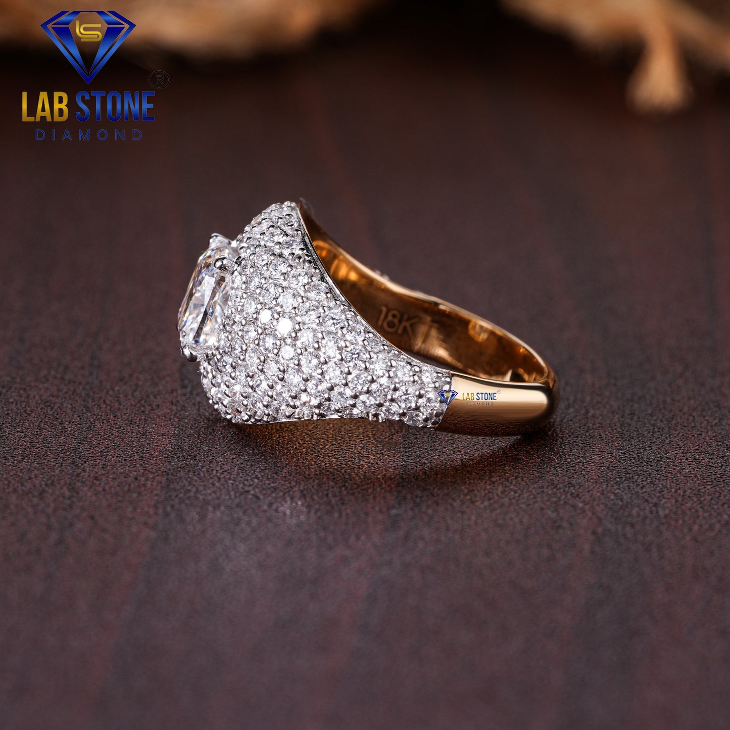 5.22 TDW Cushion & Round Cut Women’s Engagement Diamond Ring