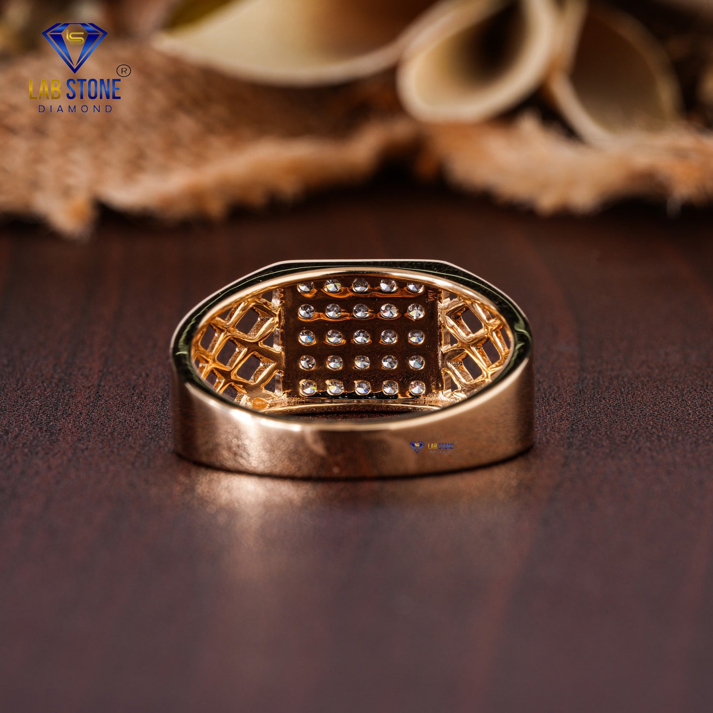 0.45 TDW Round Cut Diamond Men's Engagement Ring