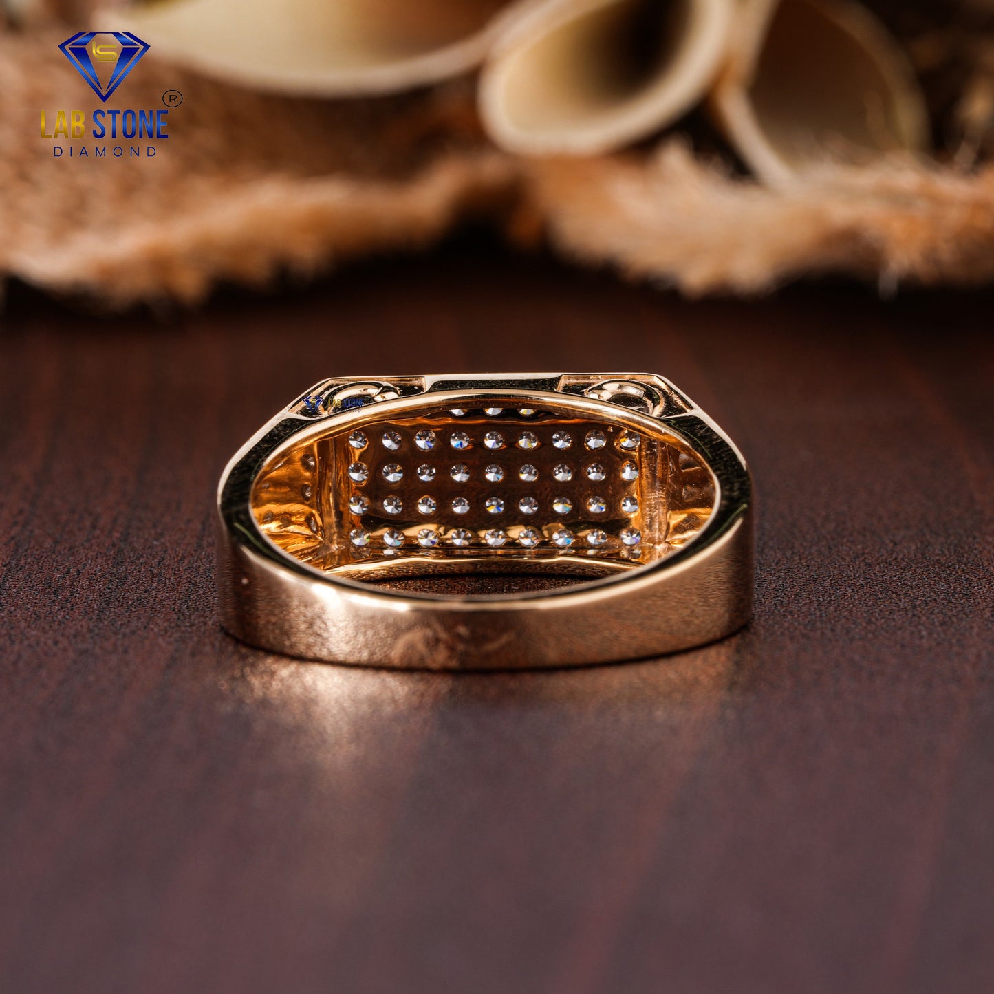 0.45 TDW Round Cut Diamond Men's Engagement Ring