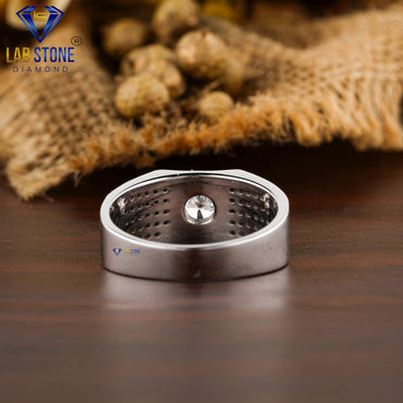1.37 TDW Round Cut Men’s Engagement Diamond Ring