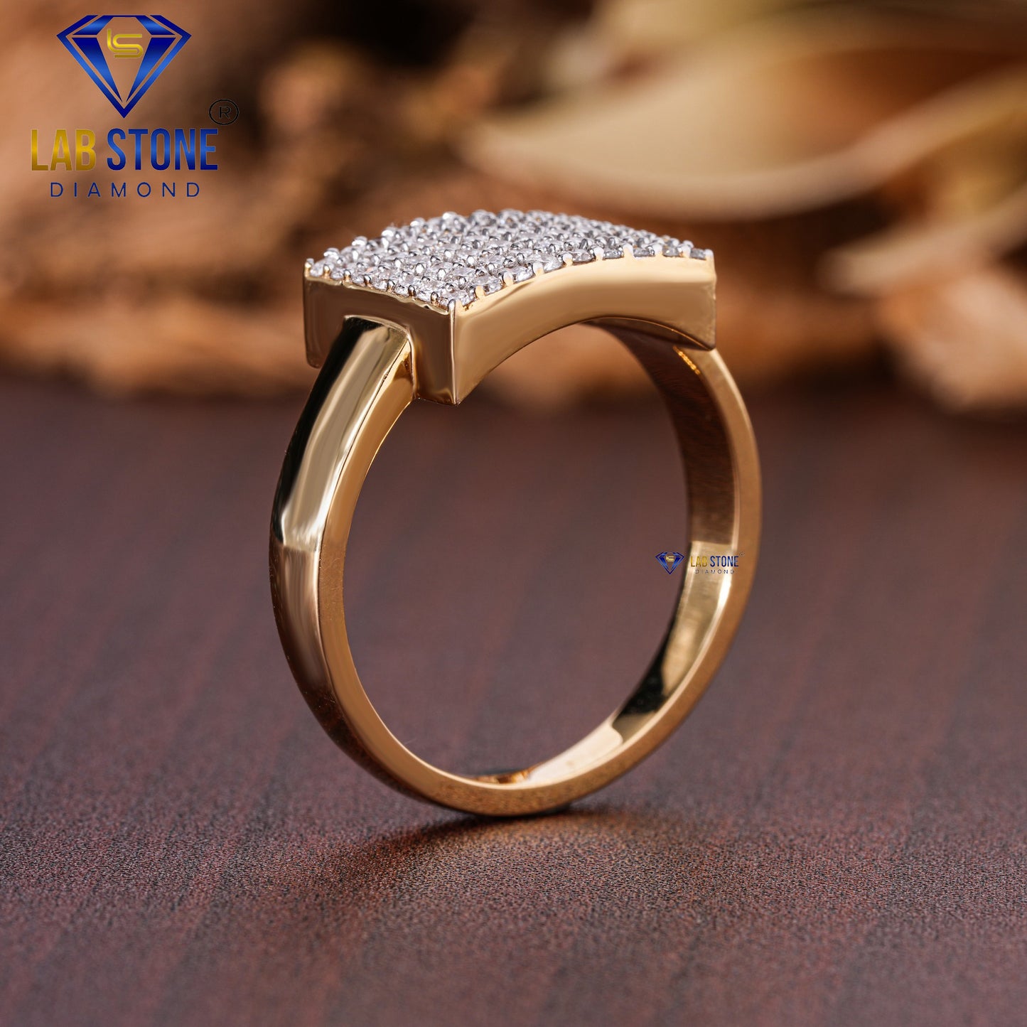 0.65 TDW Round Cut Diamond Men's Engagement Ring