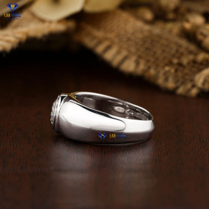 1.47 TDW Round Cut Men’s Diamond Solitaire Ring