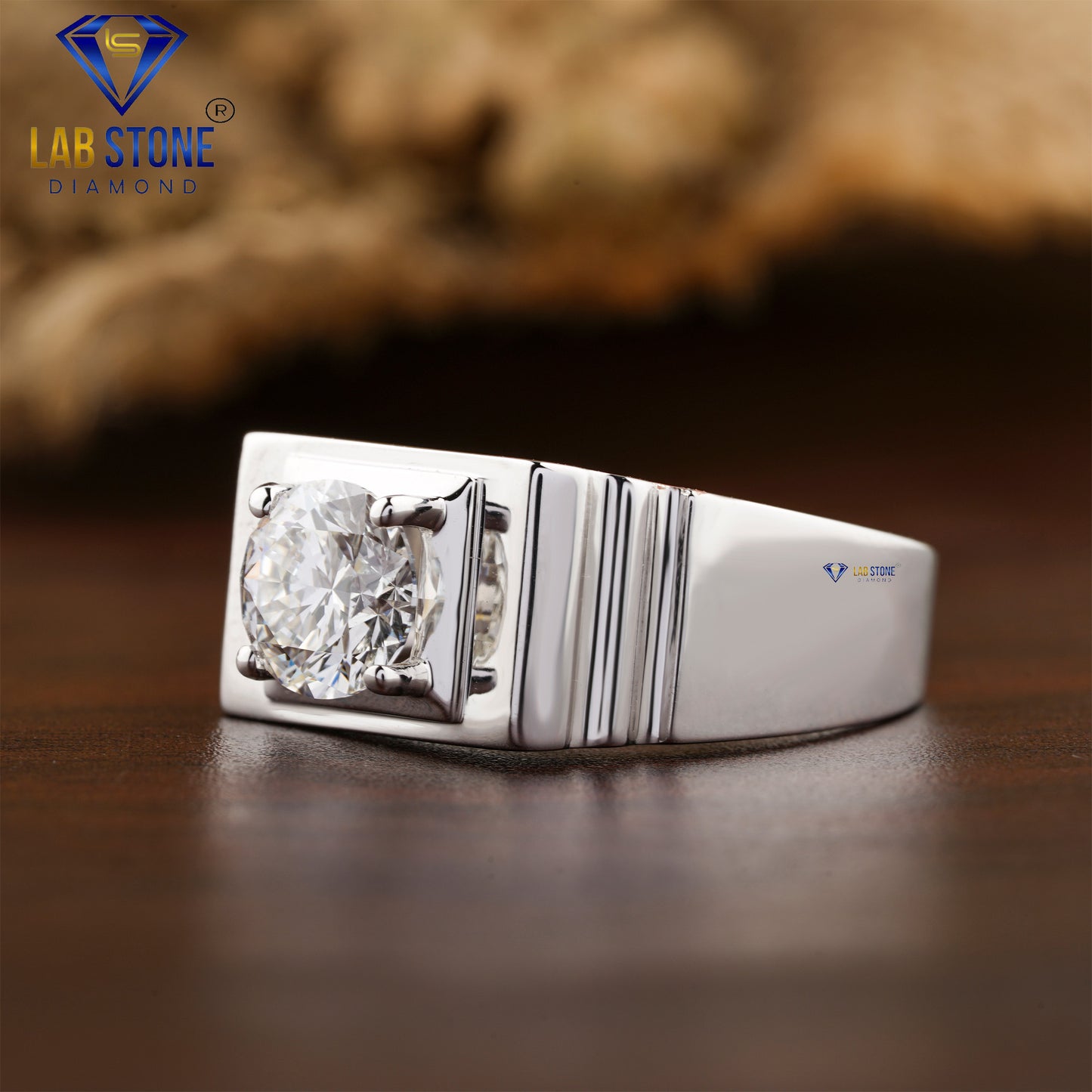 1.24 TDW Round Cut Daimond Men’s Solitaire Ring