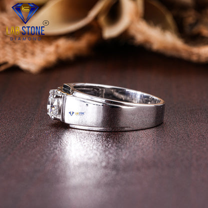 1.00 TDW Round Cut Diamond Men’s Solitaire Ring
