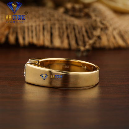 1.40 TDW Round Cut Men’s Diamond Solitaire Ring