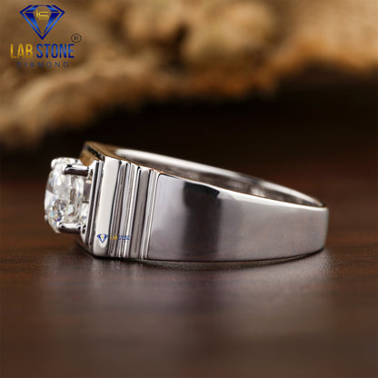 1.24 TDW Round Cut Daimond Men’s Solitaire Ring