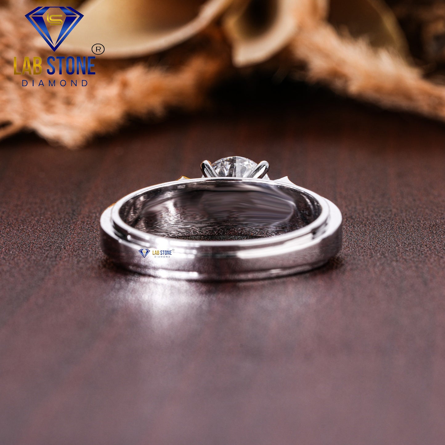 1.30 TDW Round Cut Diamond Men’s Solitaire Ring