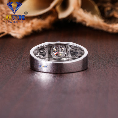 1.00 TDW Round Cut Diamond Men’s Solitaire Ring