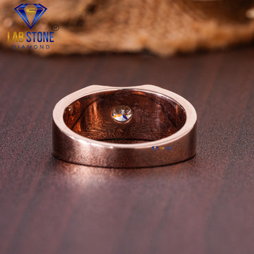0.92 TDW Round Cut Men’s Solitaire Diamond Ring