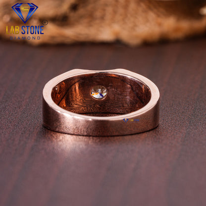 0.92 TDW Round Cut Men’s Solitaire Diamond Ring