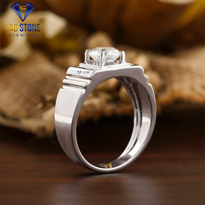 1.24 TDW Round Cut Daimond Men’s Solitaire Ring