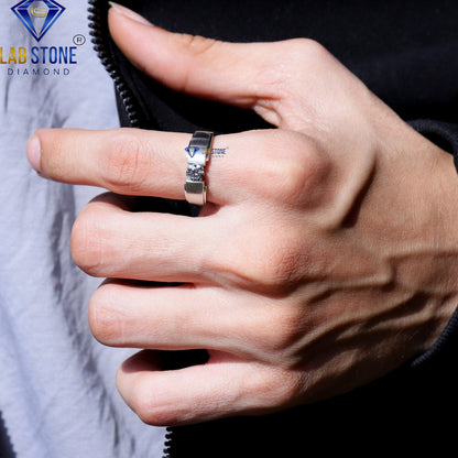 1.00 TDW Round Cut Diamond Men’s Solitaire Ring