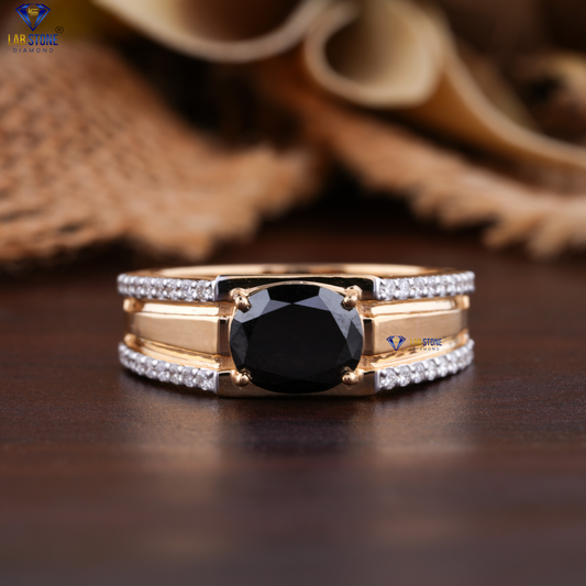 2.30 TDW Cushion & Round Cut Diamond and Gemstone Ring