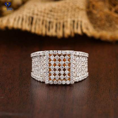 2.02 TDW Round Cut Diamond Men’s Engagement Ring