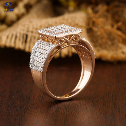 2.02 TDW Round Cut Diamond Men’s Engagement Ring