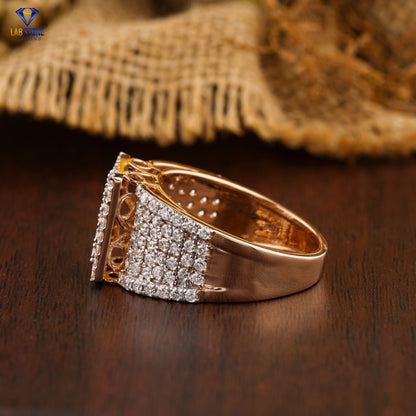 2.02 TDW Round Cut Diamond Men’s Engagement Ring