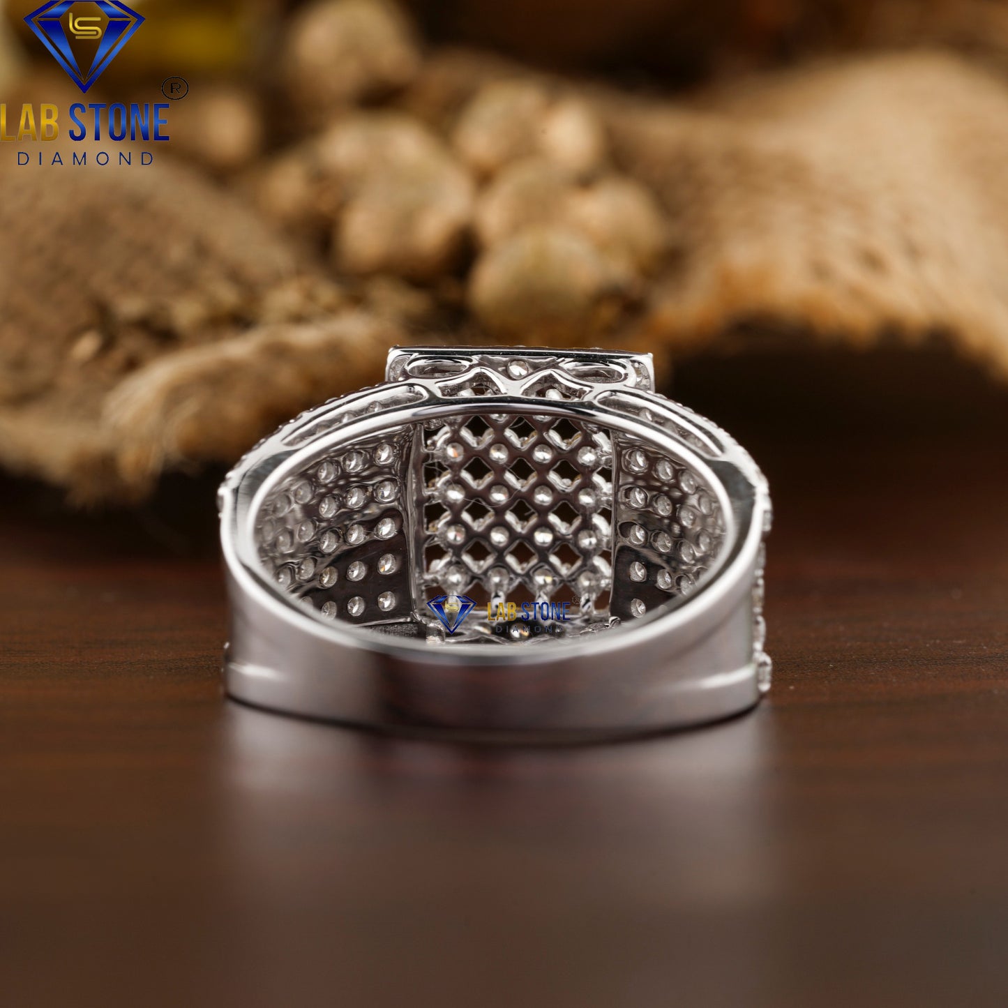 1.92 TDW Round Cut Diamond Men's Engagement Ring