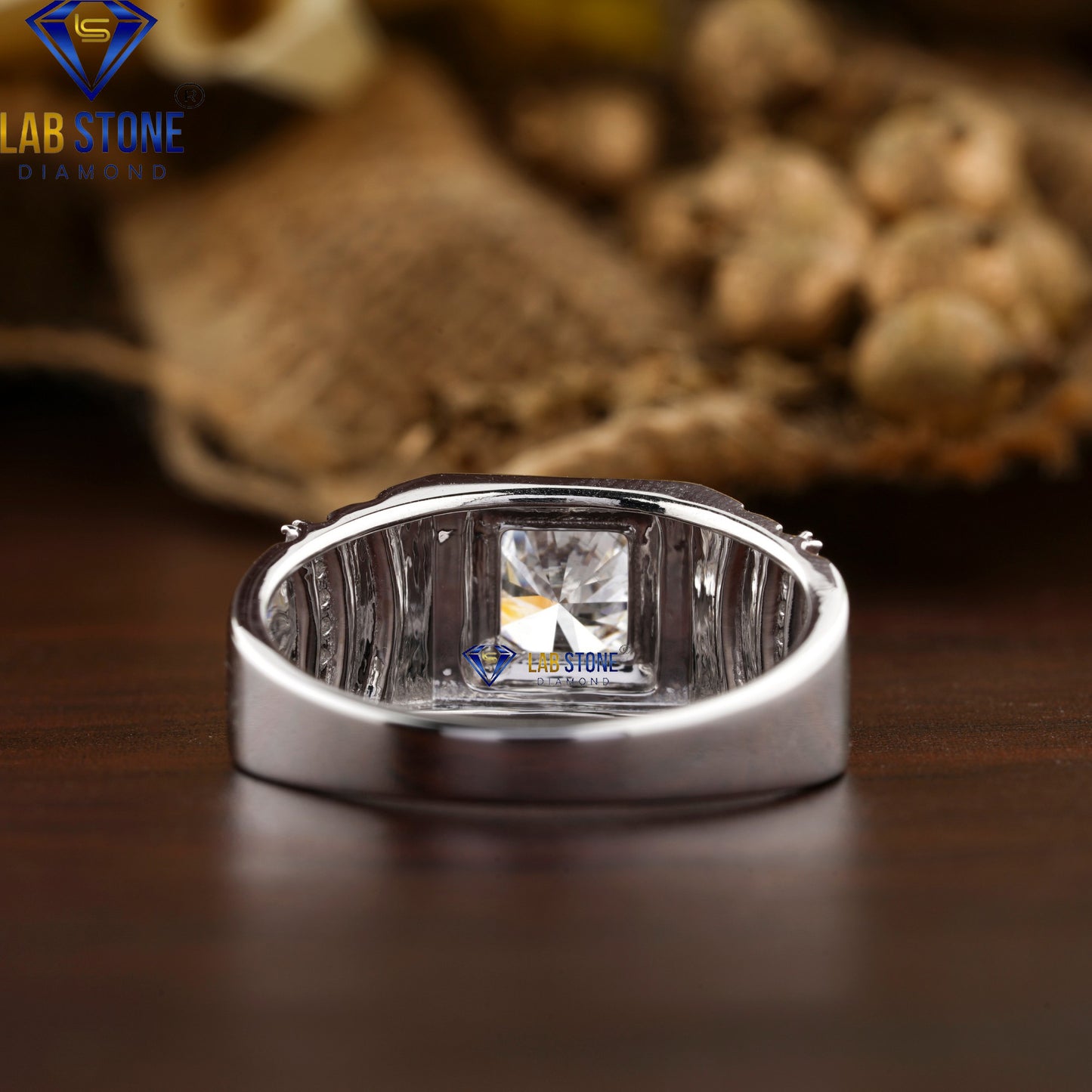 1.35 TDW Round Cut Diamond Men's Engagement Ring