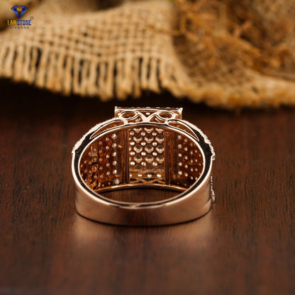 2.02 TDW Round Cut Diamond Men’s Engagement Ring