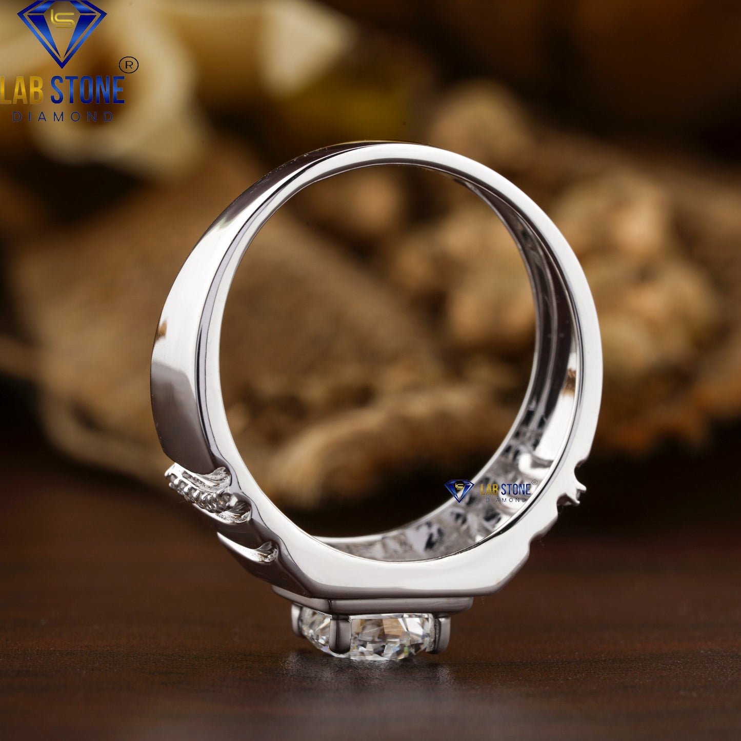 1.35 TDW Round Cut Diamond Men's Engagement Ring