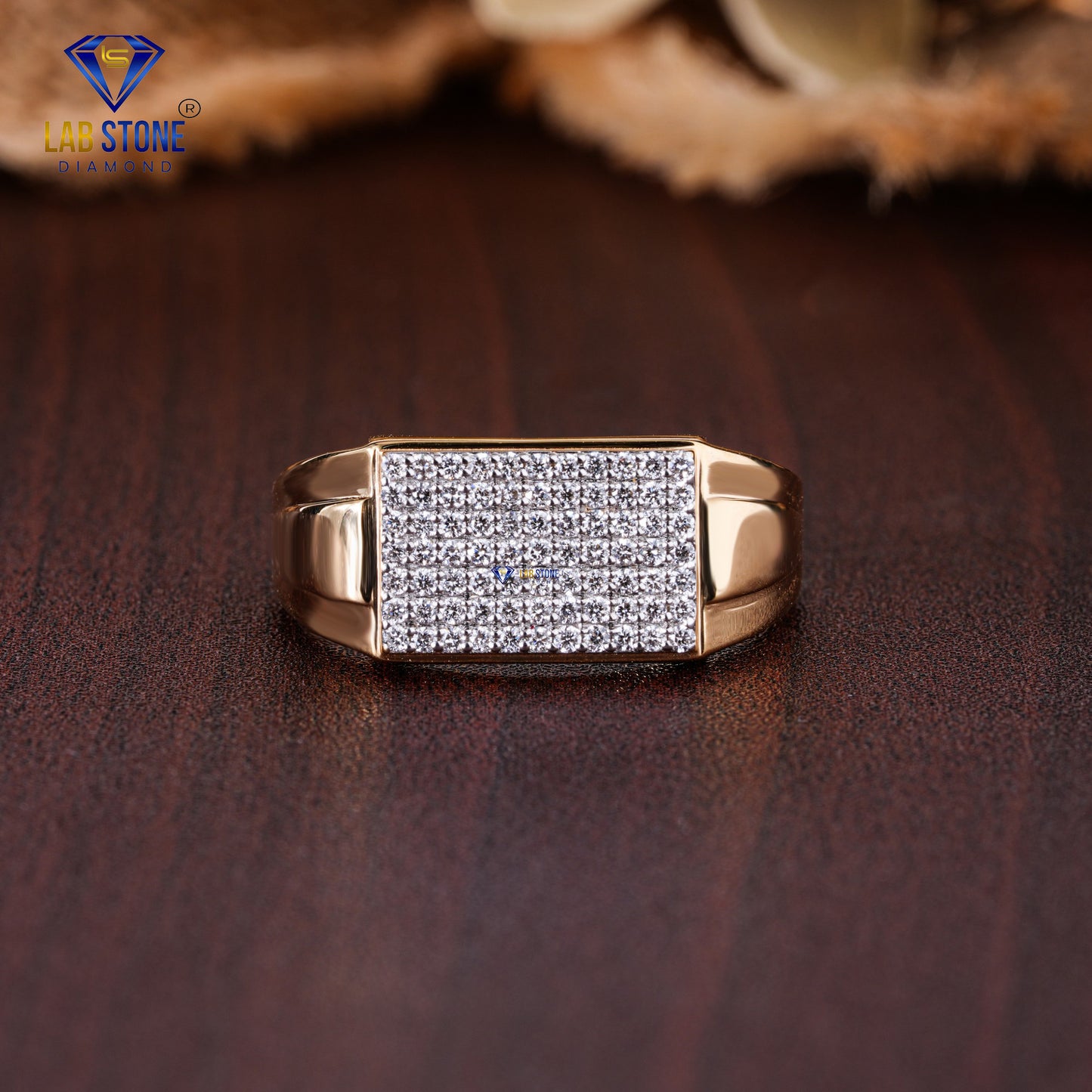 0.29 TDW Round Cut Diamond Men's Engagement Ring