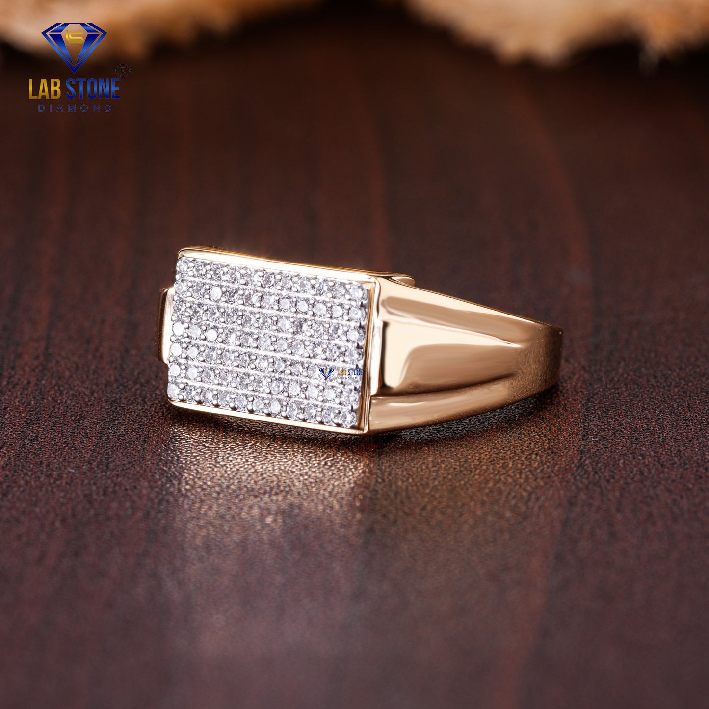 0.29 TDW Round Cut Diamond Men's Engagement Ring