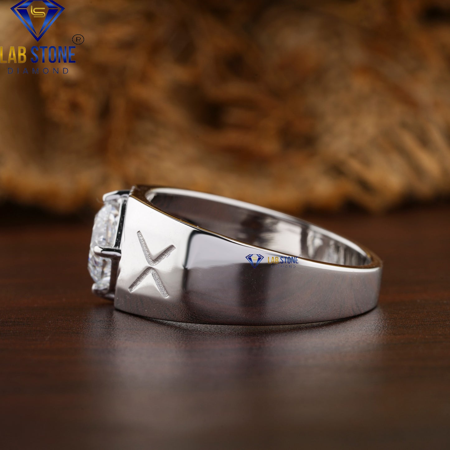 1.51 TDW Cushion Cut Daimond Men’s Solitaire Ring