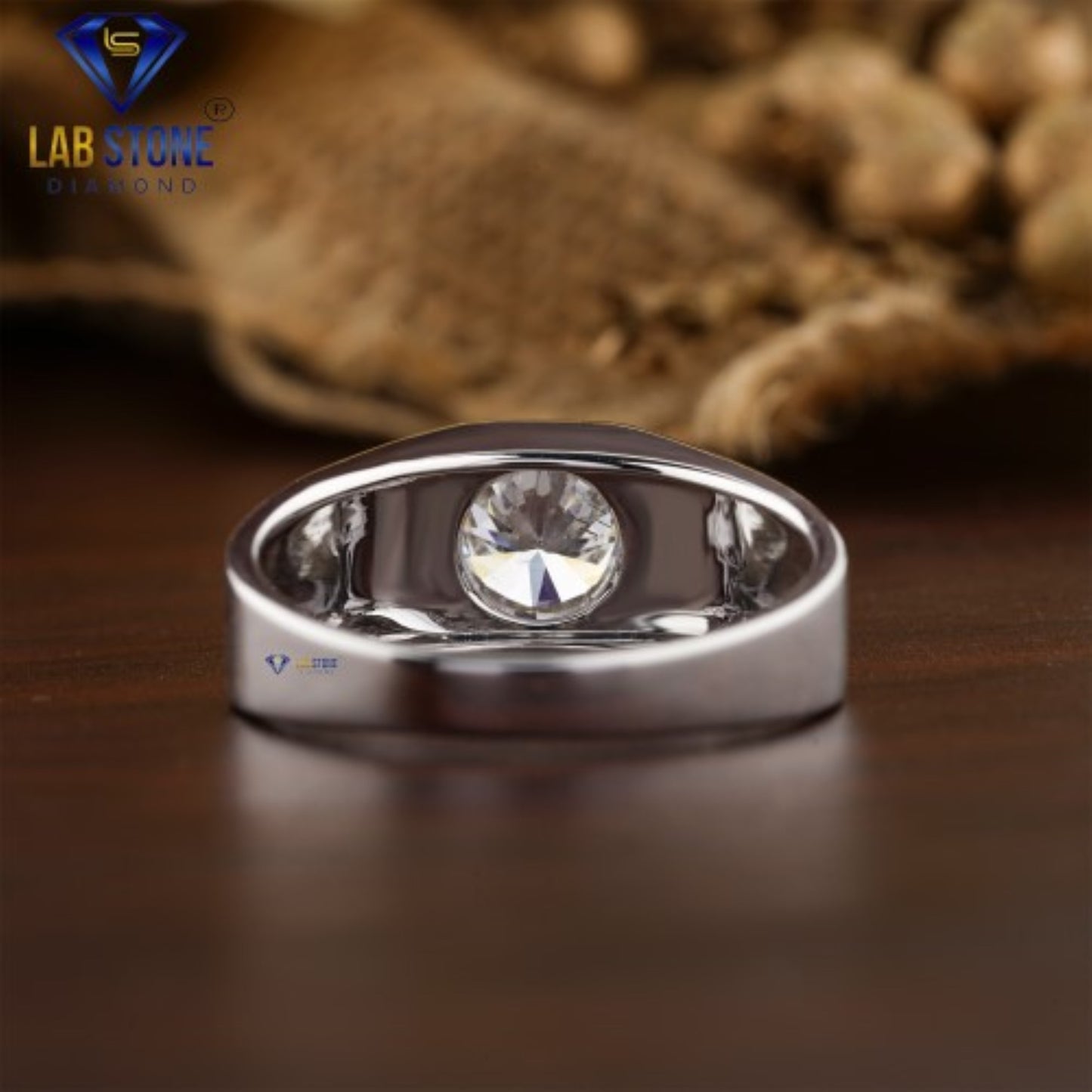 1.25 TDW Round Cut Daimond Men’s Solitaire Ring