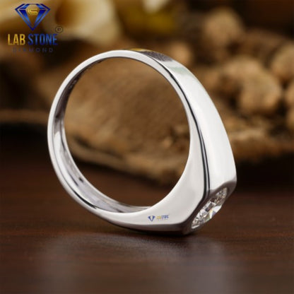 1.25 TDW Round Cut Daimond Men’s Solitaire Ring