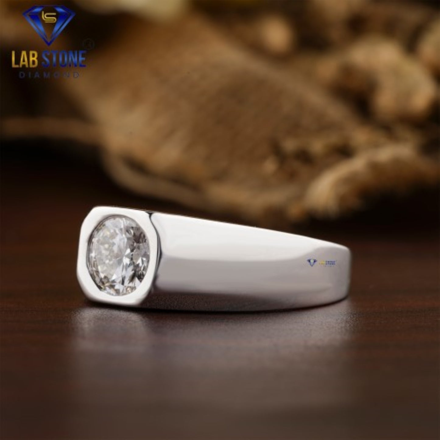 1.25 TDW Round Cut Daimond Men’s Solitaire Ring