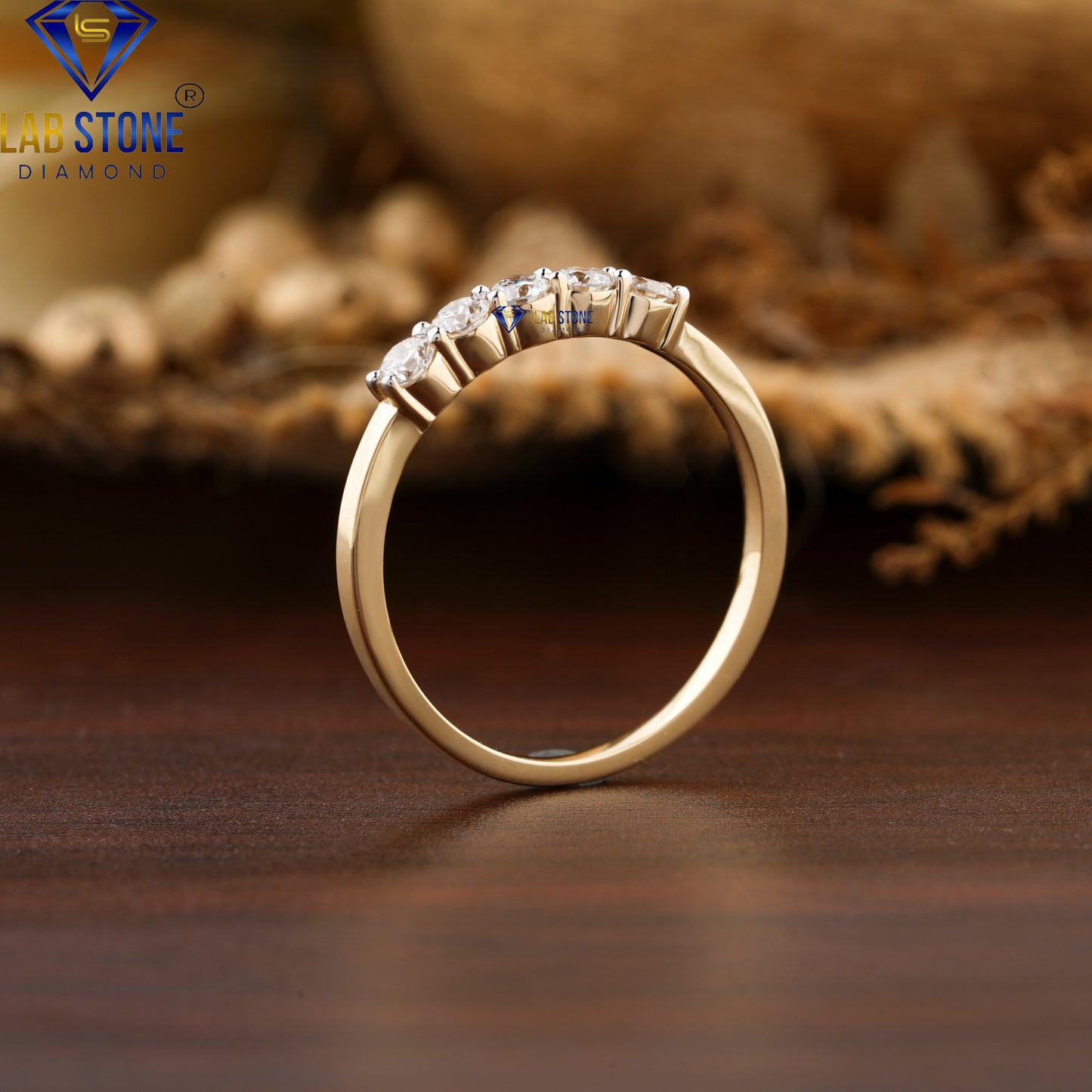 0.39 TDW Round Cut Women’s Diamond Band Ring