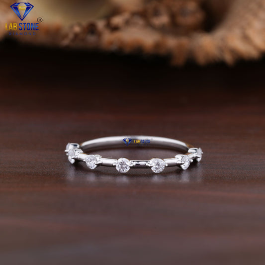 0.24 TDW Round Cut Women's Diamond Band Ring