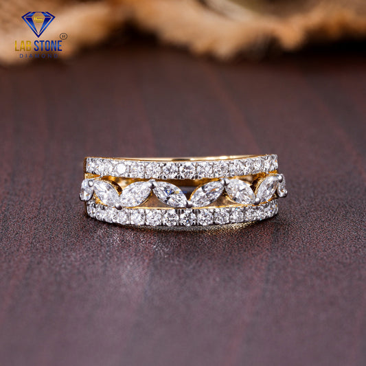 1.28 TDW Marquise and Round Diamond Women’s Band