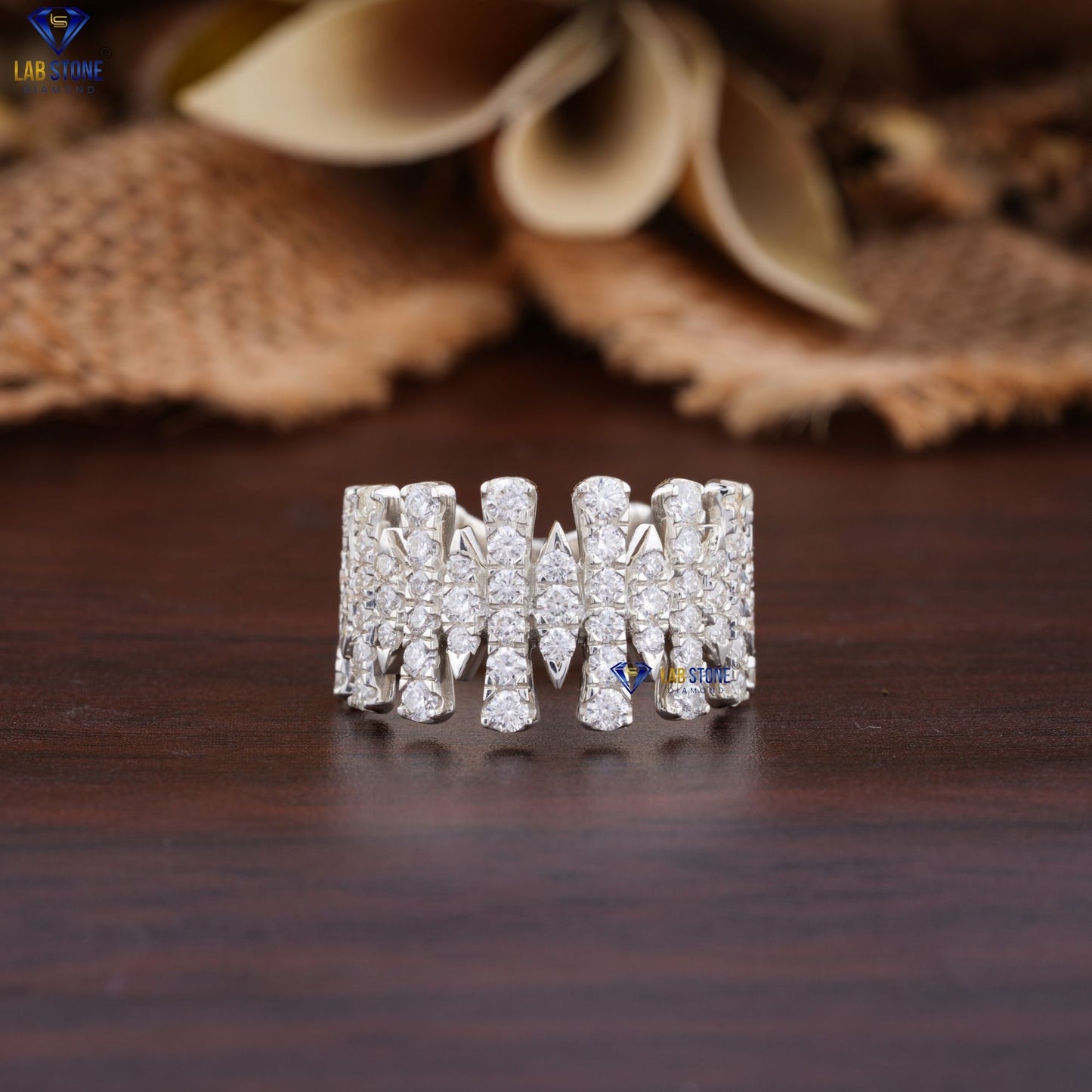 1.46 TDW Round Cut Women's Diamond Band Ring